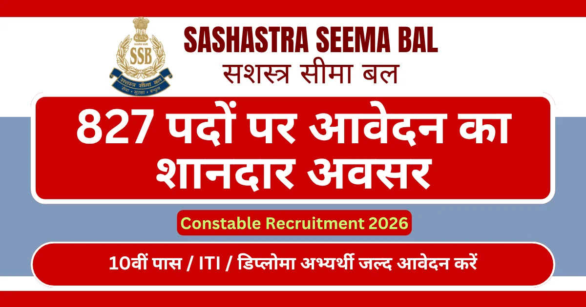 SSB Constable Recruitment 2026