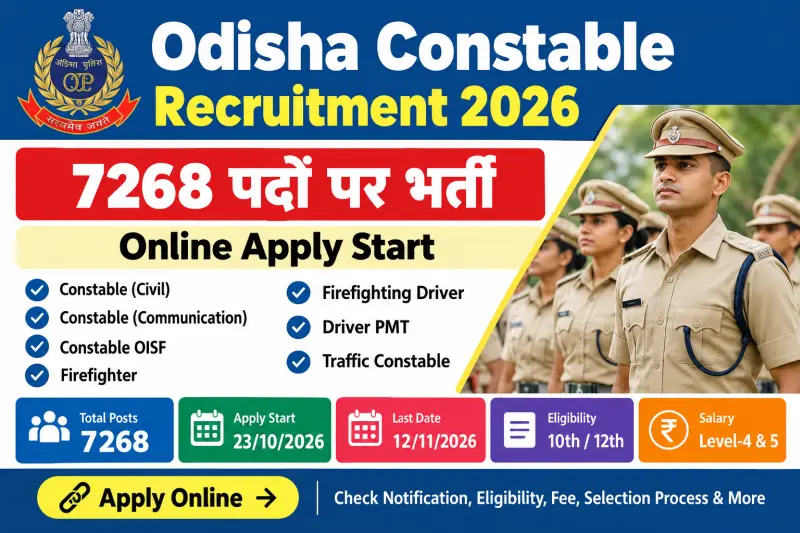Odisha Constable Recruitment 2026